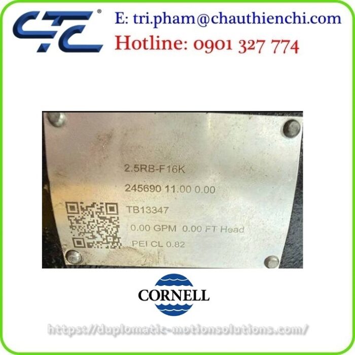 Bơm công nghiệp CORNELL 2.5RB-F16K trụ sở Vietnam