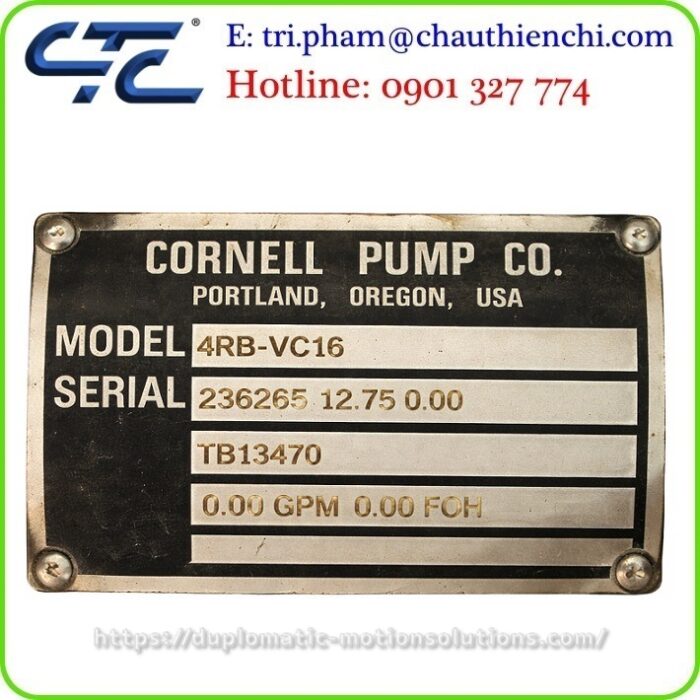 Phụ kiện máy bơm CORNELL PUMP có sẵn TP.HCM