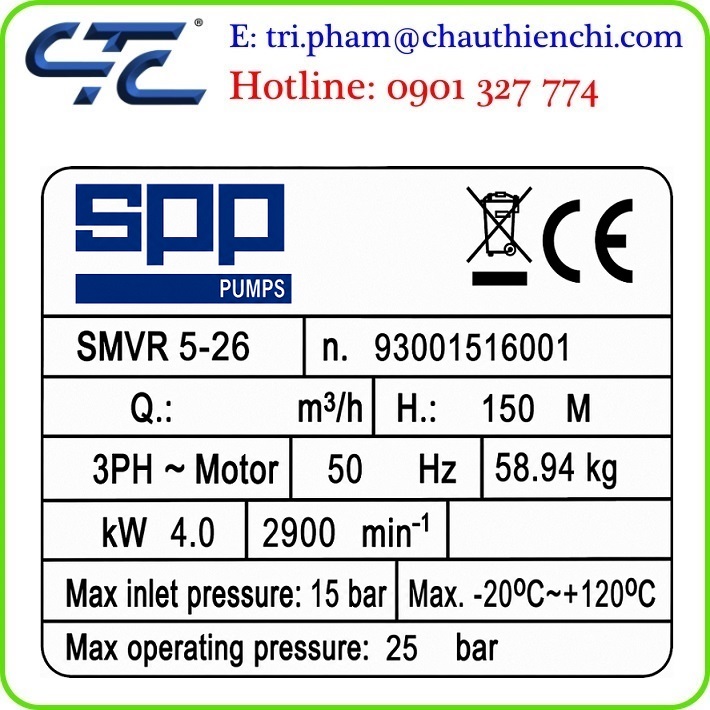 Bơm chìm nước thải SPP có sẵn tại TP.HCM